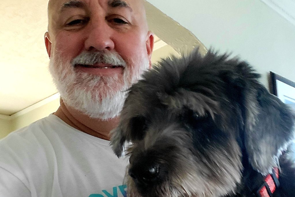 Ed and his dog, MYSTR