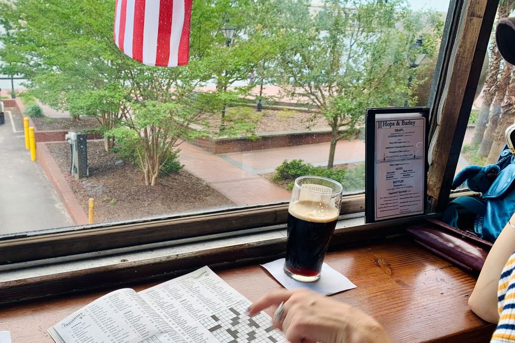 A Guiness and a crossword are one of McGowan’s favorite combinations