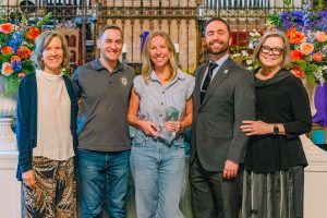 Riverside Presbyterian Church Associate Pastor of Community Outreach Dana Riley, District 7 City Councilmember Jimmy Peluso, Five Points Association President Dori Thomsen, RAP Development Manager Casey Roth and Cheryl Croft.