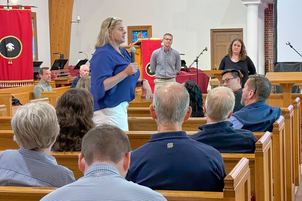Hillary Almond comments on the vetting process the proposed project must go through at the March 26 Town Hall.