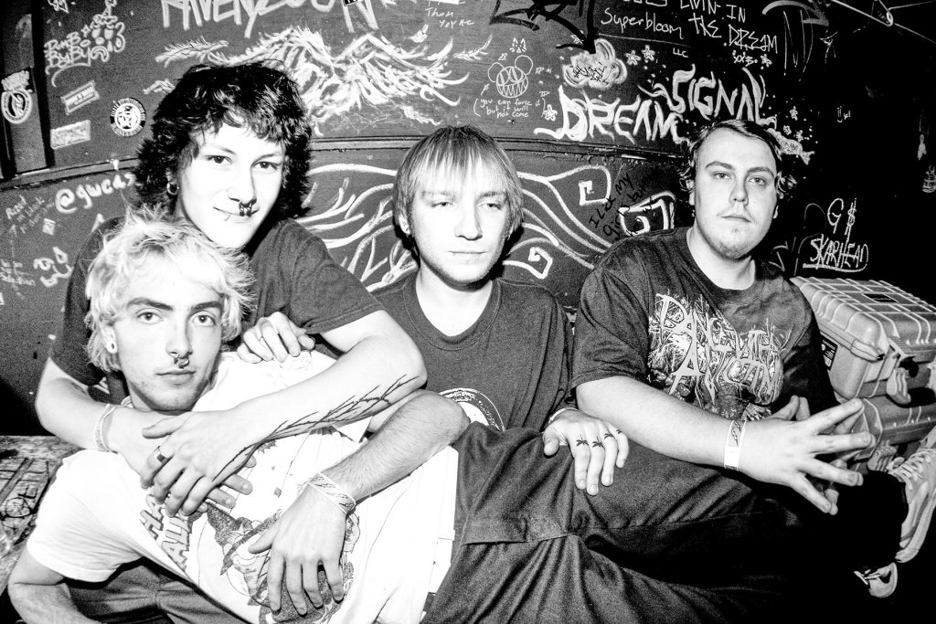 Joey Jenkins, in front, along with bandmates Jonas Gideons, Jay Webster and Toby Wyndham