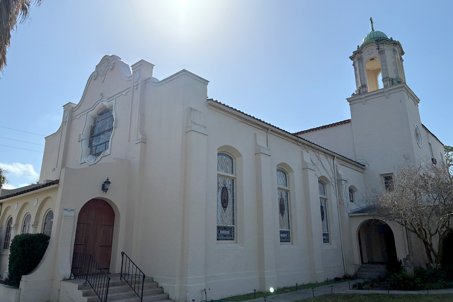 The exterior of San Marco Church, formerly Elizabeth Swaim Memorial Methodist Church