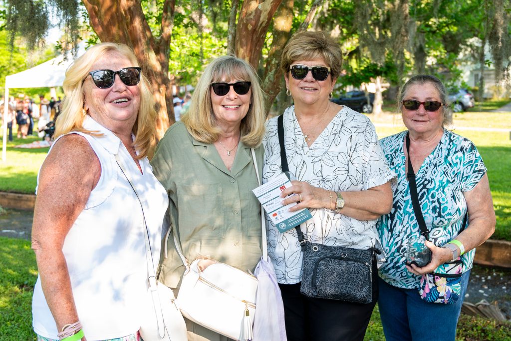 Peggy Licalzi and Diane Casjens with Carol Yopp and Inge Flink