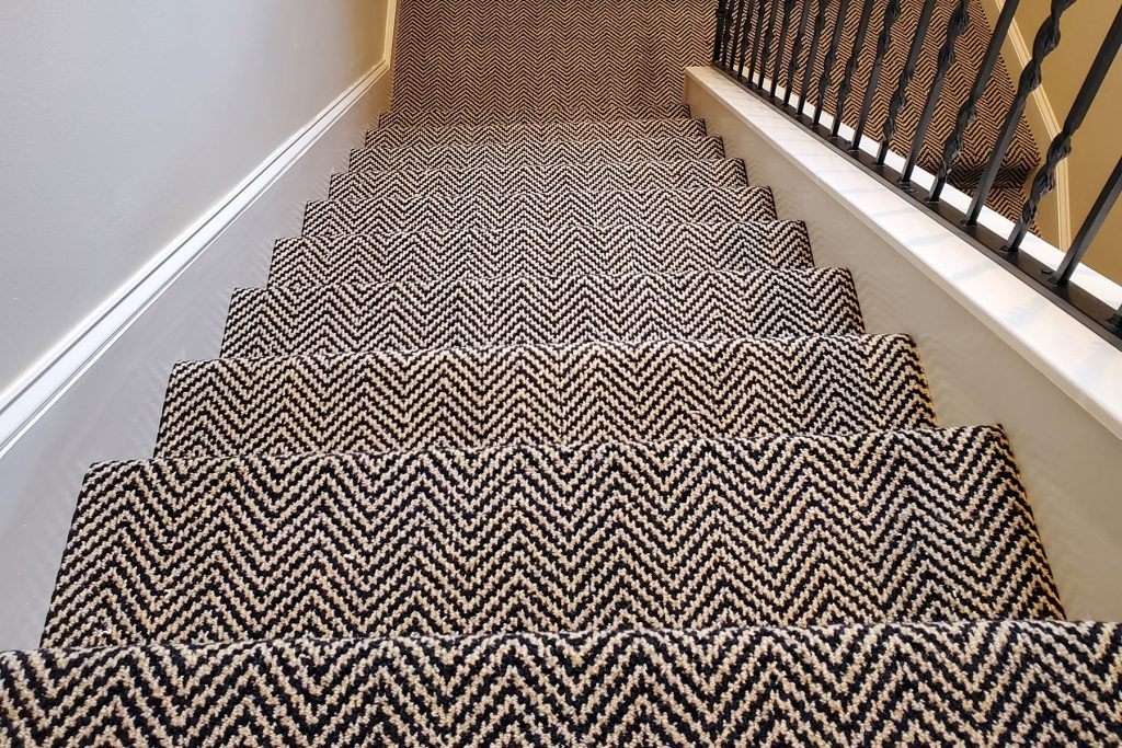 chevron pattern staircase