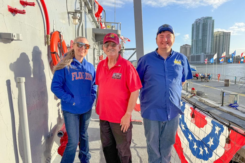 Debbie Mulcahey with Joseph Pigg (US Navy Ret.) and Evan Mulcahey