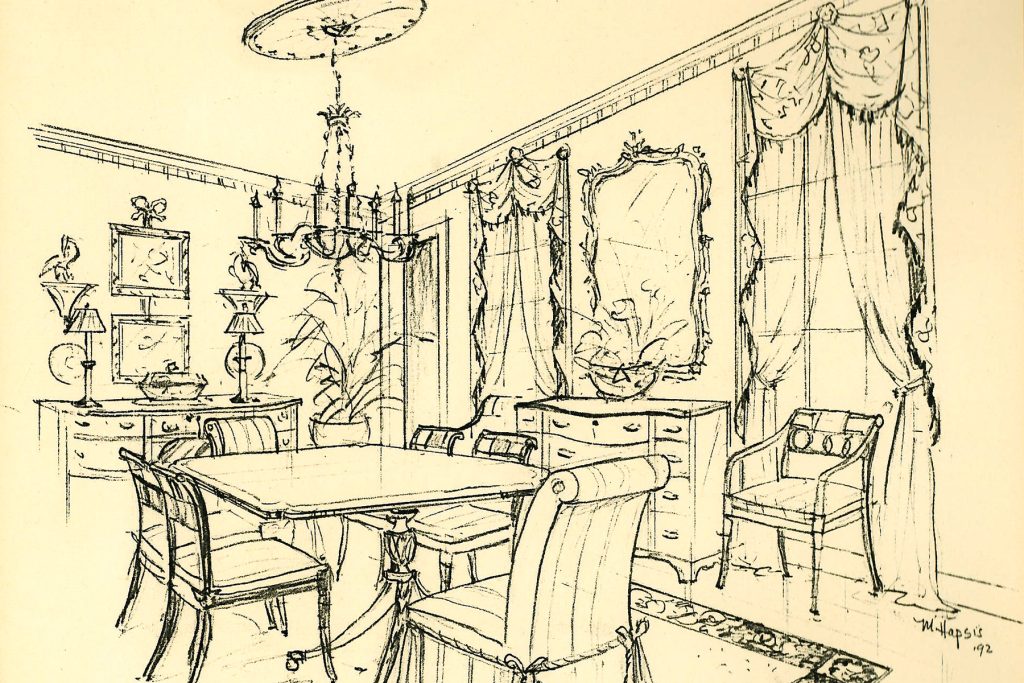 A Hugo’s design sketch, circa 1940s
