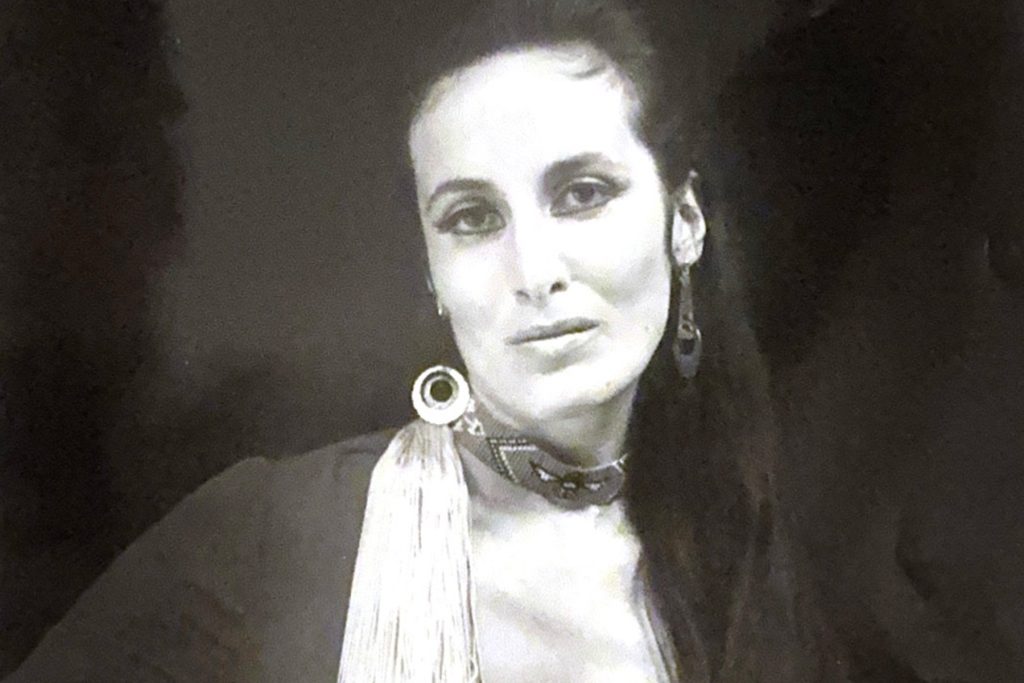 Martinelli in the early days of her career as a live entertainer