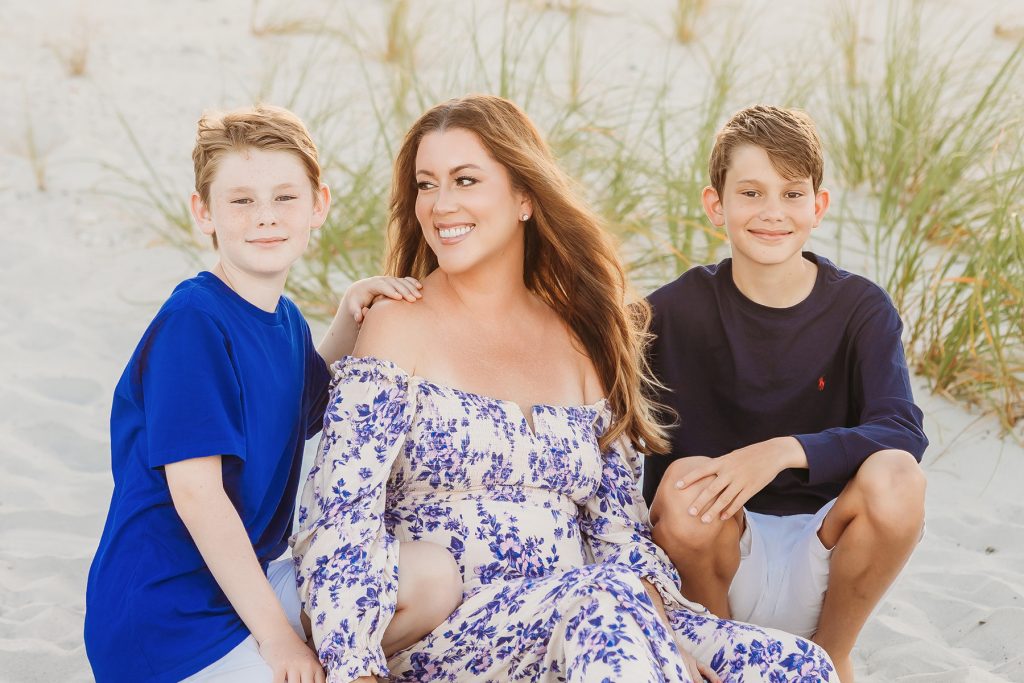Perez and her two sons, Devan and Gabriel