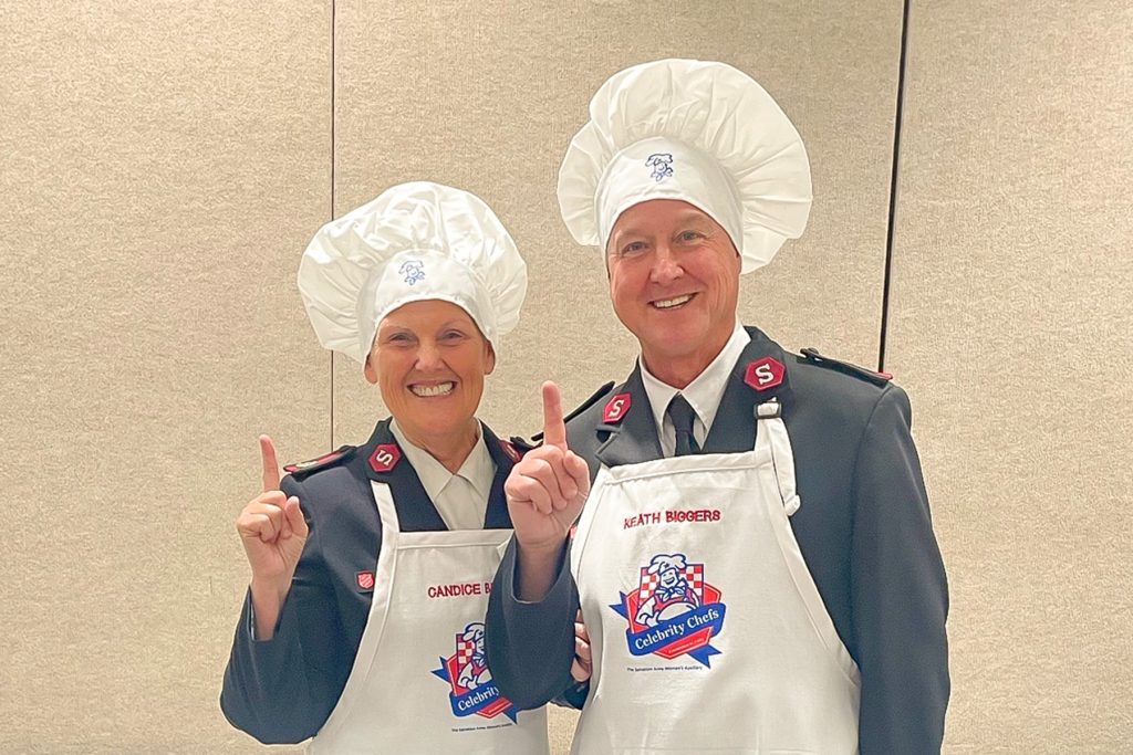 Keath and Candice at The Salvation Army of Northeast Florida’s Women’s Auxiliary’s Celebrity Chefs Tasting Luncheon and Silent Auction.