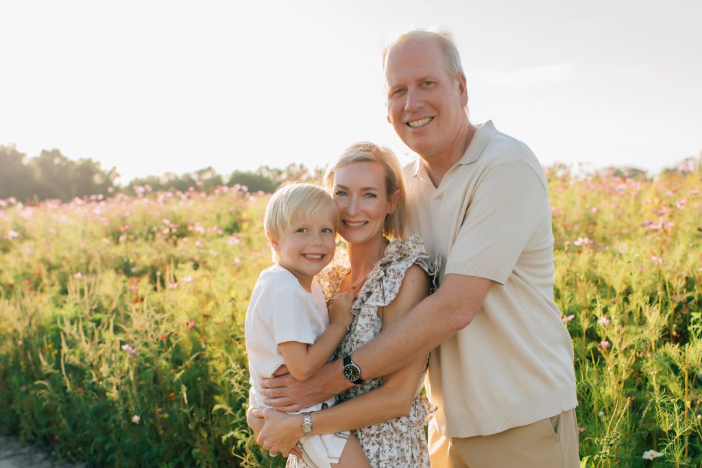 Tony, his wife, Jenna, and their son, Henry