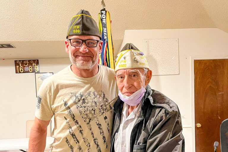 Stephen Shore and D-Day veteran Frank Purpura