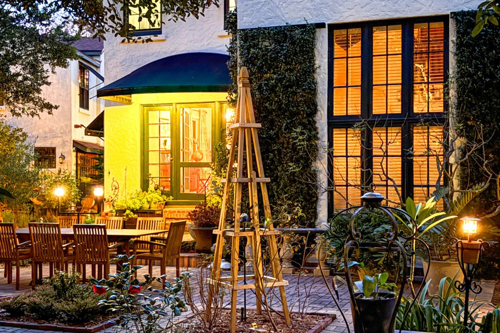 The backyard and garden