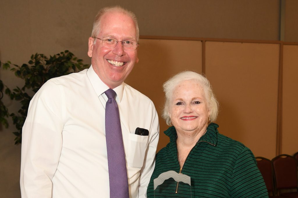 2026 Rotarian of the year Dr. Tony Potochick with Immediate Past President Meg Folds