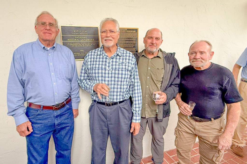 Members of Holland’s diving team: Bobby Lunsford, Larry Tipping, Mike Barker and Steve Michaelis