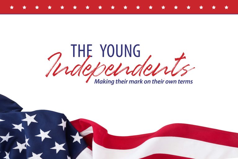 "The Young Independents" | American Flag Graphic with Stars