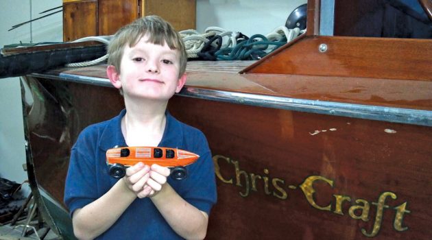 Chris Craft boat inspires student’s derby car